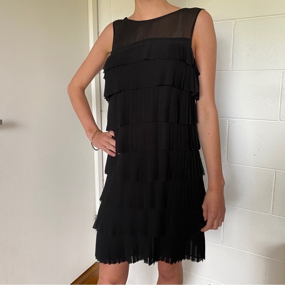 Ted Baker black pleat dress designer size 2 - Picture 4 of 5